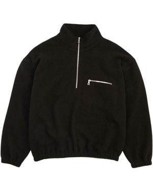 Rier Half-Zip Fleece Sweatshirt - Black