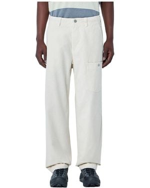 Stone Island Mid Rise Straight-Leg Trousers - White