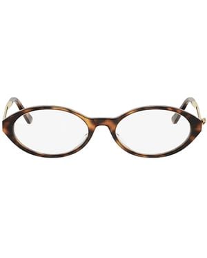 Dior Eyewear Bow Oval Frame Glasses - White