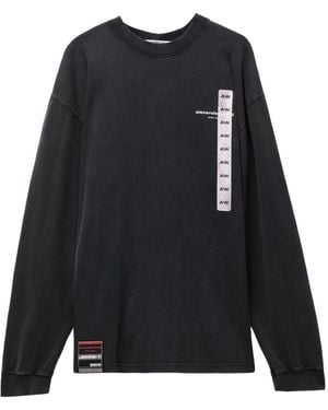 Alexander Wang Graphic Long-Sleeve T-Shirt - Black