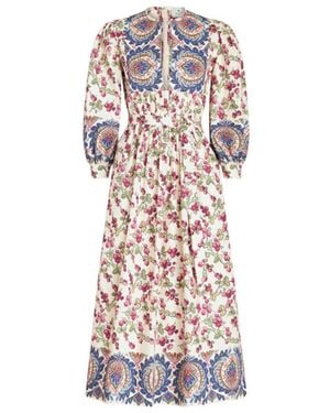 Etro Dress With Berry And Paisley Print - White