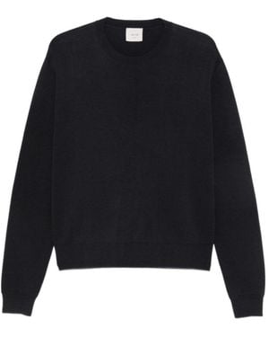 Alysi Knitted Crew-Neck Sweatshirt - Blue
