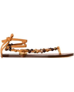 Ancient Greek Sandals Simple Flat Sandals - Brown