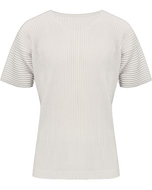 Homme Plissé Issey Miyake Homme Plissé Issey Miyake Pleated Crewneck T-Shirt - White