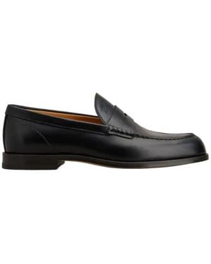 Tod's Penny Leather Loafers - Black