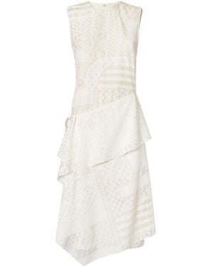 Fendi Viscose And Silk Burnout Dress - White