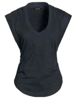Isabel Marant Solid V-Neck Short Sleeve T-Shirt - Blue