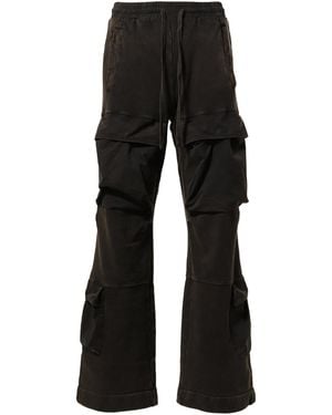 Entire studios Utility Wide-Leg Cargo Track Trousers - Black