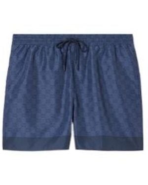 Gucci Printed Technical Poplin Swim Shorts - Blue