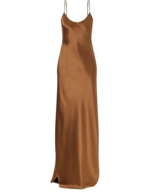 Nili Lotan Cami Silk-Satin Gown - Brown