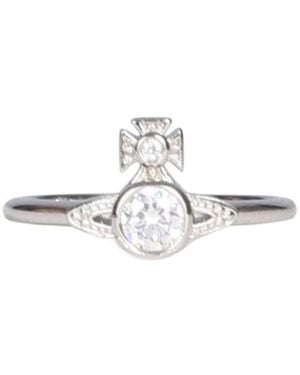 Vivienne Westwood Logo Ring - White