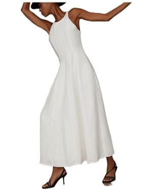 Brunello Cucinelli Sleeveless Crewneck Dress - White