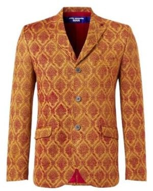 Junya Watanabe Floral Single-Breasted Jacquard Blazer - Orange