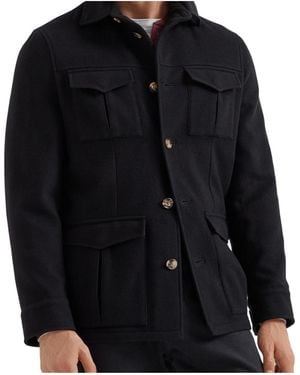 Brunello Cucinelli Cashmere Military Jacket - Black