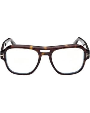 Tom Ford Eyewear Aviator Frame Glasses - White