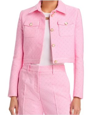 CASABLANCA Button-Up Cropped Jacket - Pink