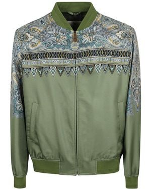 Etro Paisley Bomber Jacket - Green