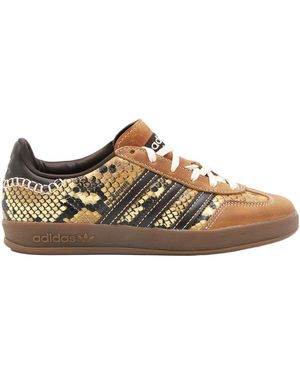 Adidas by Wales Bonner Adidas Originals X Wales Bonner Gazelle Embossed Low-Top Trainers - Brown