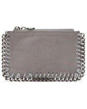 Stella McCartney Falabella Zipped Chained Card Holder - Grey