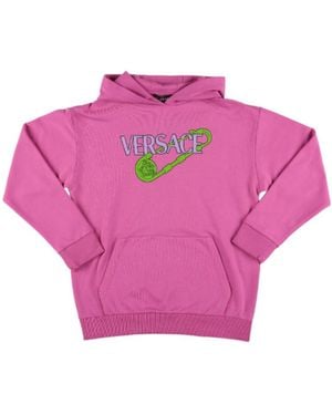 Versace Logo Hooded Sweater - Pink