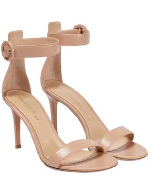 Gianvito Rossi Solid Colour High-Heel Sandals - Natural