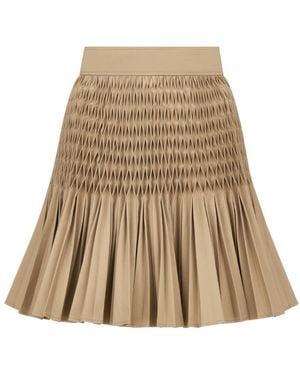 Dior Pleated Short Skirt - Natural
