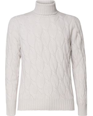 Giuliano Galiano Braided High-Collar Knitwear - White