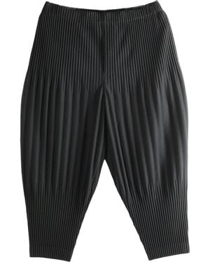 Homme Plissé Issey Miyake Homme Plissé Issey Miyake Basics Pleated Trousers - Grey