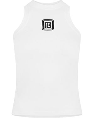 Balmain Fitted Vest - White