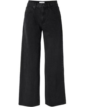 SLVRLAKE Denim Noah Relaxed Turn Up High-Rise Straight-Leg Jeans - Black