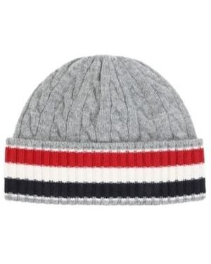Thom Browne Turn-Up Knit Hat - White