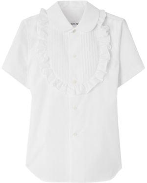 Comme des Garçons Solid Colour Long-Sleeve Shirt - White
