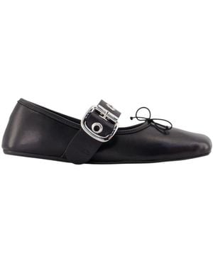 Vivienne Westwood Square-Toed Ballet Shoes - Black