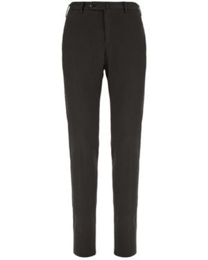 Pt Pantaloni Slim-Fit Tailored Trousers - Black