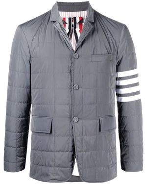 Thom Browne Padded Quilted-Bar Blazer - Blue