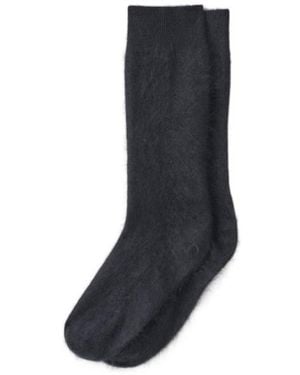 Lisa Yang Brushed-Cashmere Socks - Black