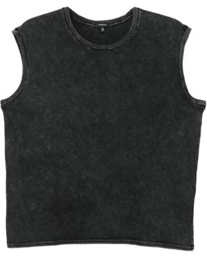 R13 Acid-Wash Sleeveless Tank Top - Black