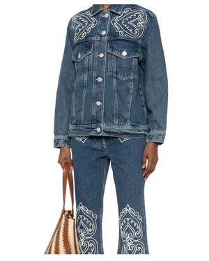 FARM Rio Long-Sleeved Denim Jacket - Blue