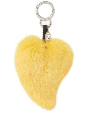 Fendi Heartbeat Charm Mink Charm - Yellow