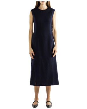 Thom Browne Wool Midi Dress - Blue