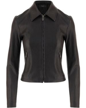 Gucci Washed Stretch Nappa Leather Jacket - Black