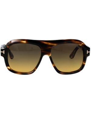 Tom Ford Eyewear Pilot Frame Sunglasses - Black