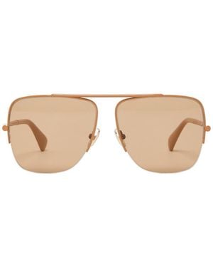 Max Mara Metal Aviator Sunglasses - Natural