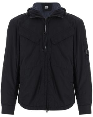 C.P. Company Chrome Hooded Pocket Jacket - Black