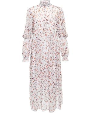 Dorothee Schumacher Drapy Softness Printed Midi Dress - White