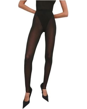 Wardrobe NYC Transparent Sheer Tights - Black