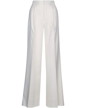 Dior Christian Pleat Detailed Flared Trousers - White