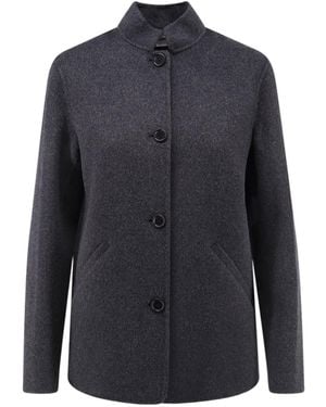 Aspesi Single-Breasted Wool Casual Jacket - Blue