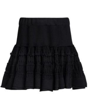 Alaïa Wool Crinoline Skirt - Black