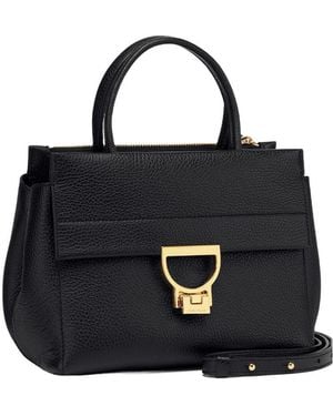 Coccinelle Medium Arlettis Leather Tote Bag - Black